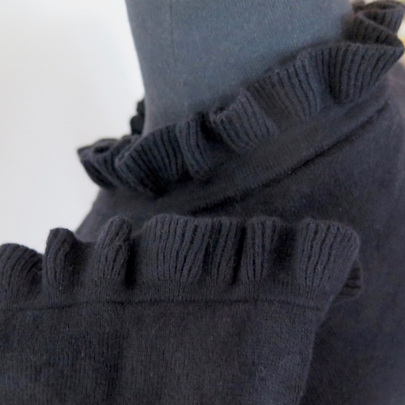 Tory Burch Ruffle Edge Polo Sweater - Picture 4 of 10